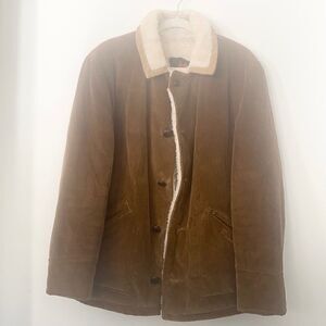 Canada Mens Corduroy Shearling Jacket 42